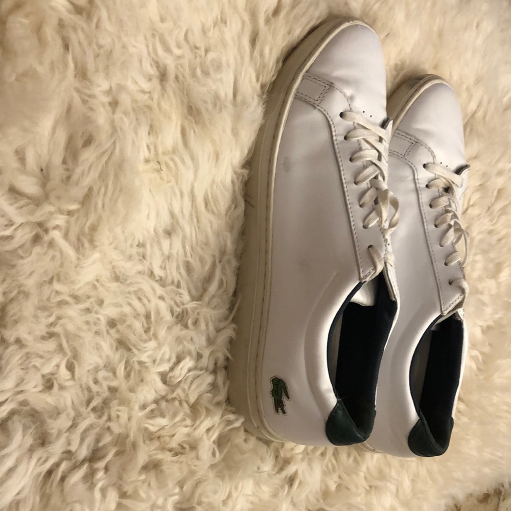 Lacoste White Athletic Shoes